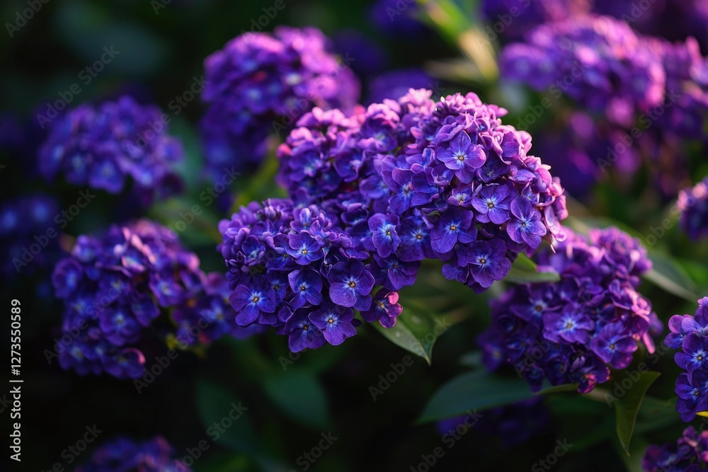 Purple flowers bloom in the sun. Floral background for beauty, spring concept Purple flowers bloom in the sun. Floral background for beauty, spring concept