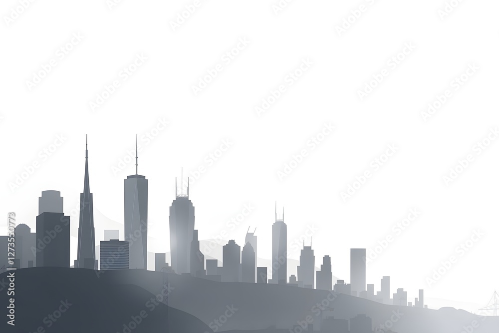 Naklejka premium Black cities silhouette collection.