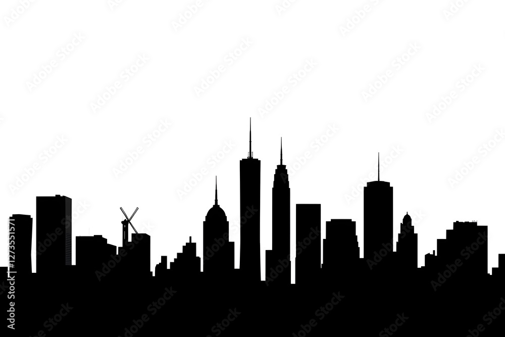 Obraz premium Black cities silhouette collection.