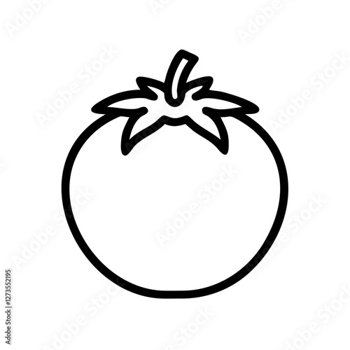 Tomato icon on transparent background, food concept