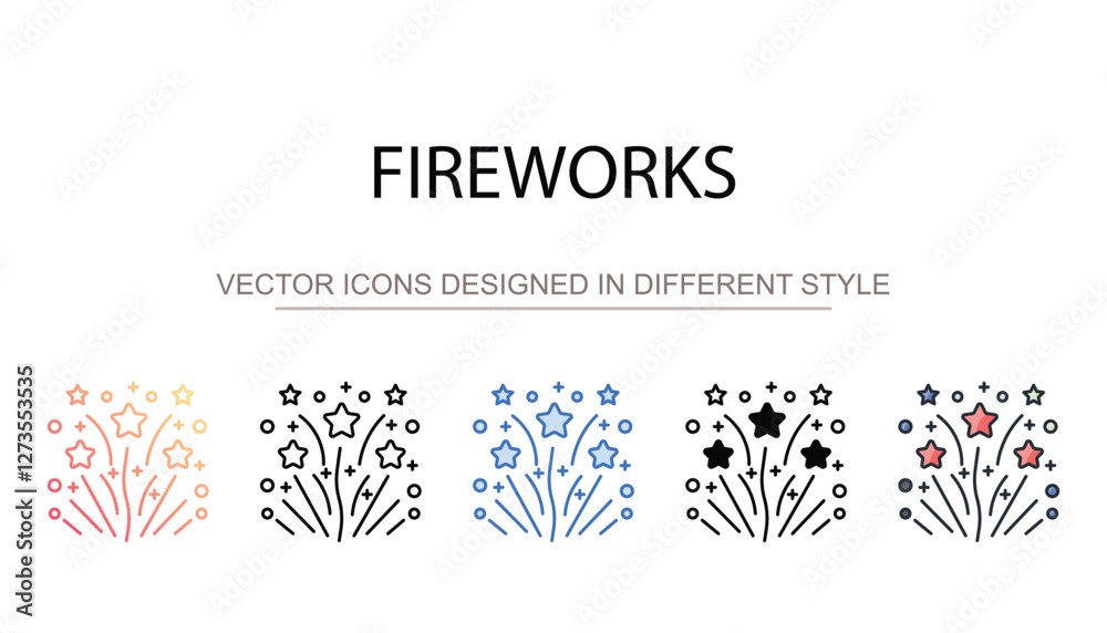 Fireworks icon design with white background stock illustration Fireworks icon design with white background stock illustration