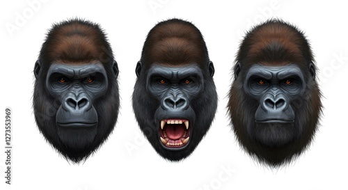 Gorilla Portraits: A Study in Expressions photo