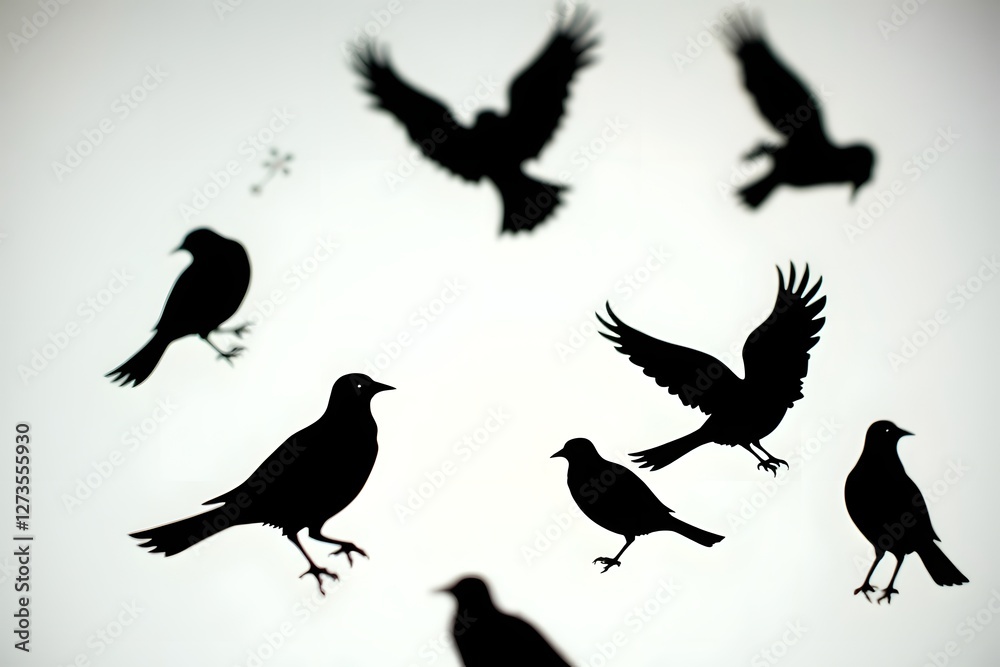 Fototapeta premium birds silhouette 