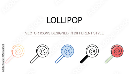 Lollipop icon design with white background stock illustration