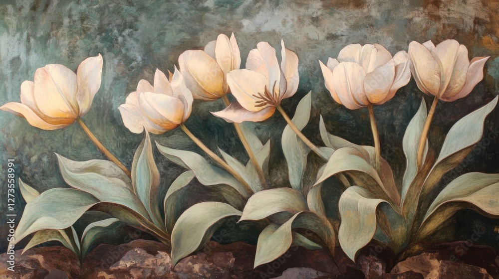 Obraz premium Tulips: A Vivid Tapestry of Spring's Finest Blooms