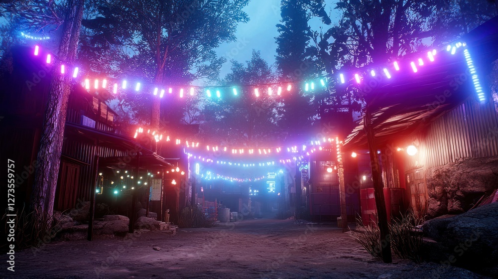 Fototapeta premium Enchanted Night Street