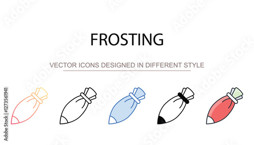 Frosting icon design with white background stock illustration