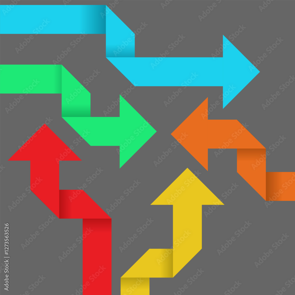 Arrow dradient set design ond gray background for decoration Arrow dradient set design ond gray background for decoration