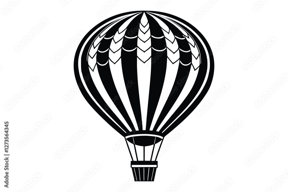 Obraz premium A hot air balloon vector illustration on white background