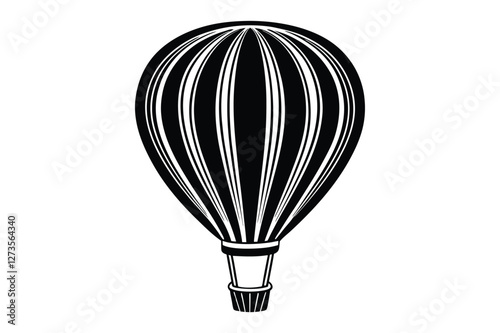 A hot air balloon vector illustration on white background