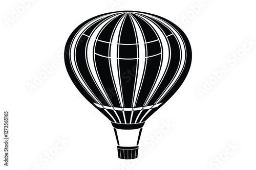 hot air balloon isolated on white background