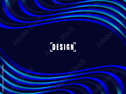 Digital technology futuristic blue background. Abstract futuristic wave lines background with blue light effect. Suitable for covers, posters, websites, brochures, flyers, banners, presentations, etc.