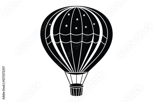 hot air balloon isolated on white background