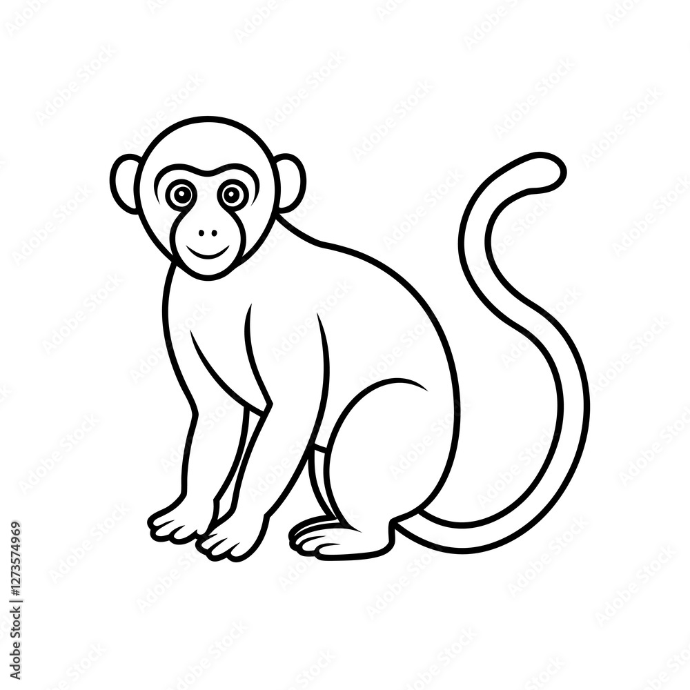 Fototapeta premium Vector illustration of a monkey