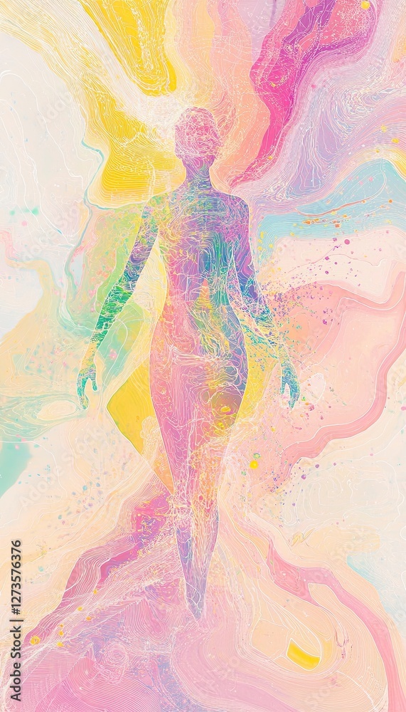An illustration of the divine being that emerges from An illustration of the divine being that emerges from