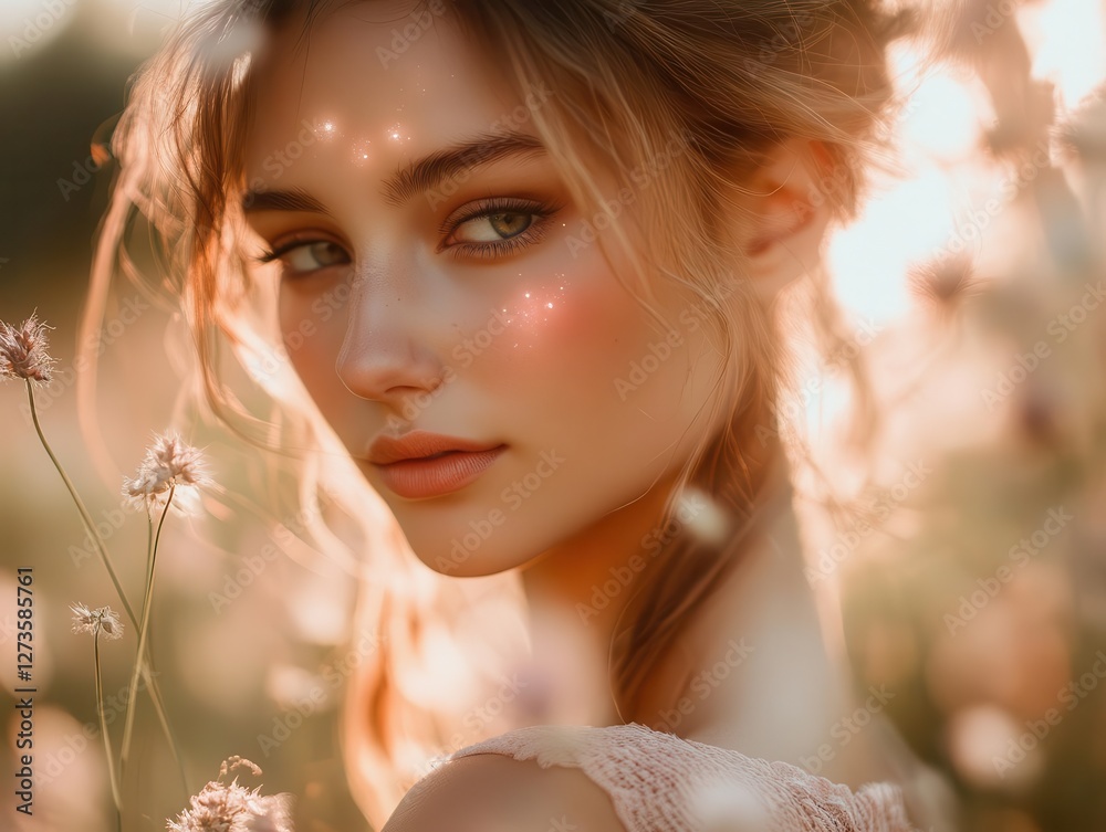 Bohemian style photoshoot with glowing ethereal AR effects, natural outdoor setting, warm lighting, photorealism Bohemian style photoshoot with glowing ethereal AR effects, natural outdoor setting, warm lighting, photorealism
