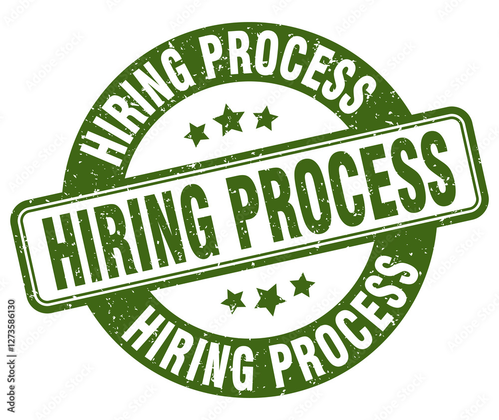 hiring process stamp. hiring process label. round grunge sign hiring process stamp. hiring process label. round grunge sign