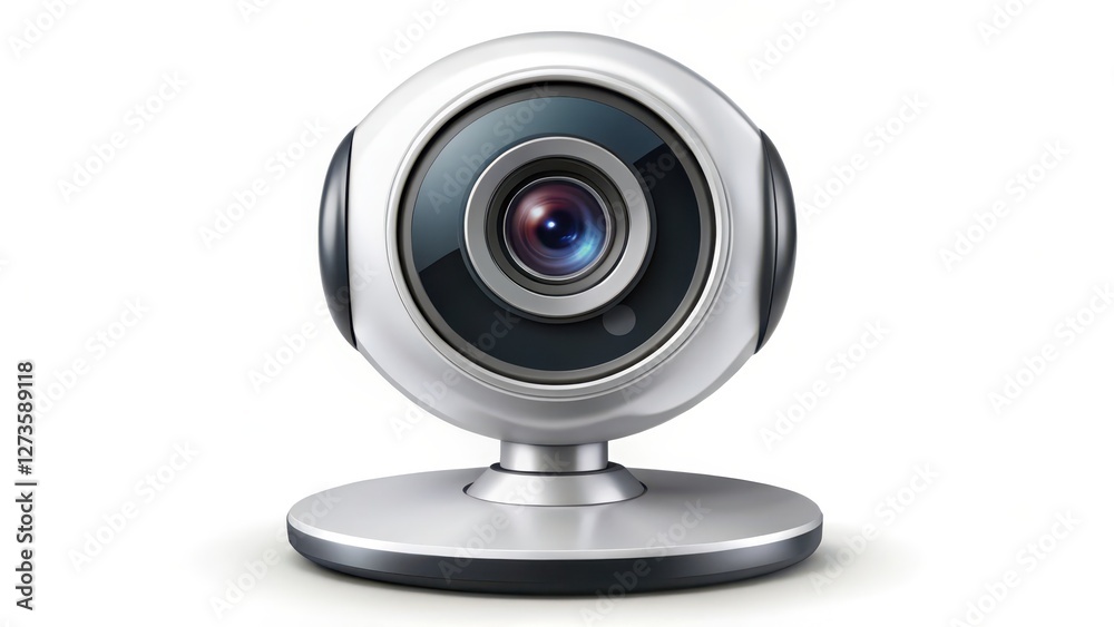 Webcam, Silver, Technology, Object, White Background Webcam, Silver, Technology, Object, White Background
