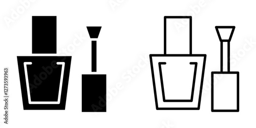 Nail polish icon on white background