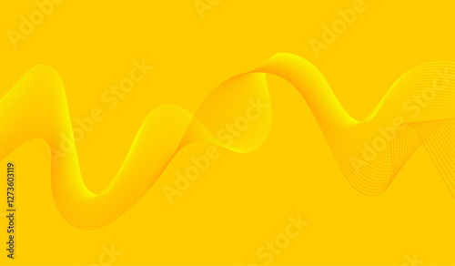 Yellow Orange wave lines Flowing waves design Abstract digital equalizer sound wave Flow Line Vector illustration for tech futuristic innovation concept background.