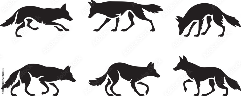 Obraz premium Coyote silhouettes