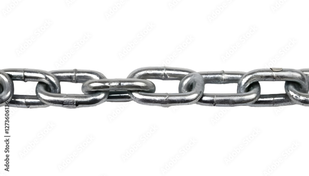 Interlinked metal chain links isolated on clear png background Interlinked metal chain links isolated on clear png background