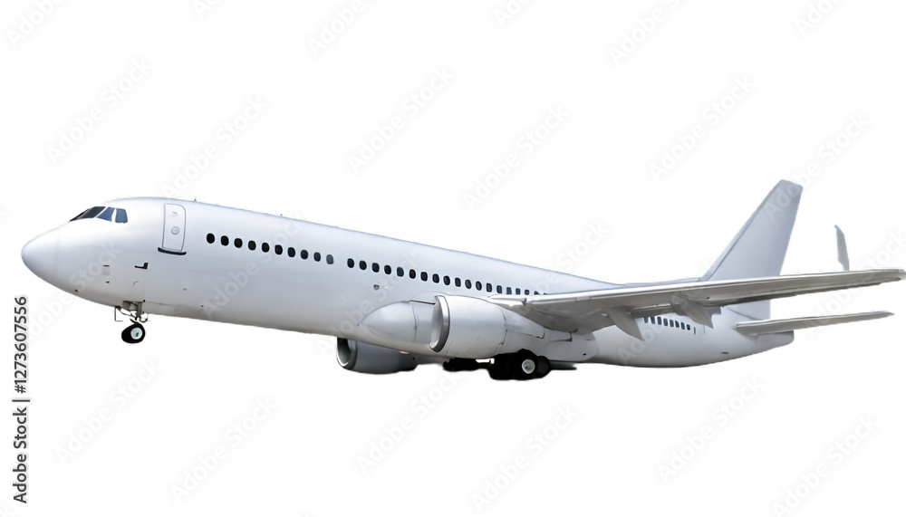 Passenger jet isolated on clear png background Passenger jet isolated on clear png background