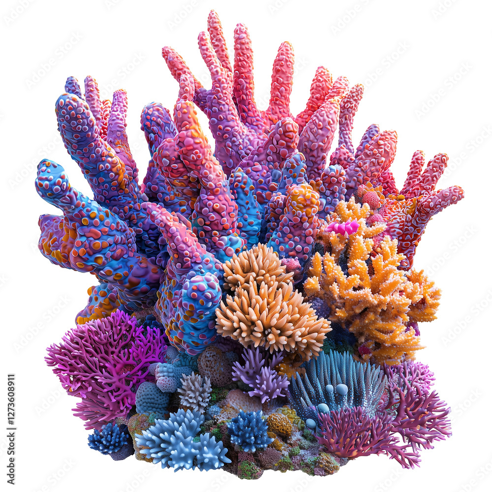 custom made wallpaper toronto digitalVibrant coral reef structure isolated on transparent background