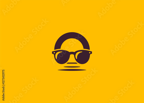 A cool sunglasses logo representing style, confidence, and attitude with a sleek, modern aesthetic.