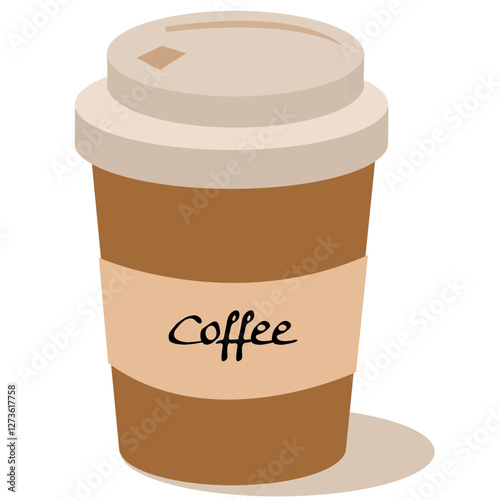 A cup of coffee cartoon vector illustration