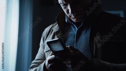 A detective examining a suspect’s alibi on a computer screen. Featuring research and deduction