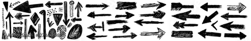 Modern arrows are showcased in a hand-drawn doodle set against a white background, forming a design element in an illustration