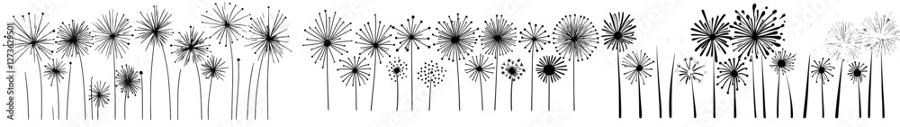 Fototapeta premium Modern illustration featuring doodle sparkle, starburst, radiant lines, and dynamic sparkle pattern in a hand drawn design