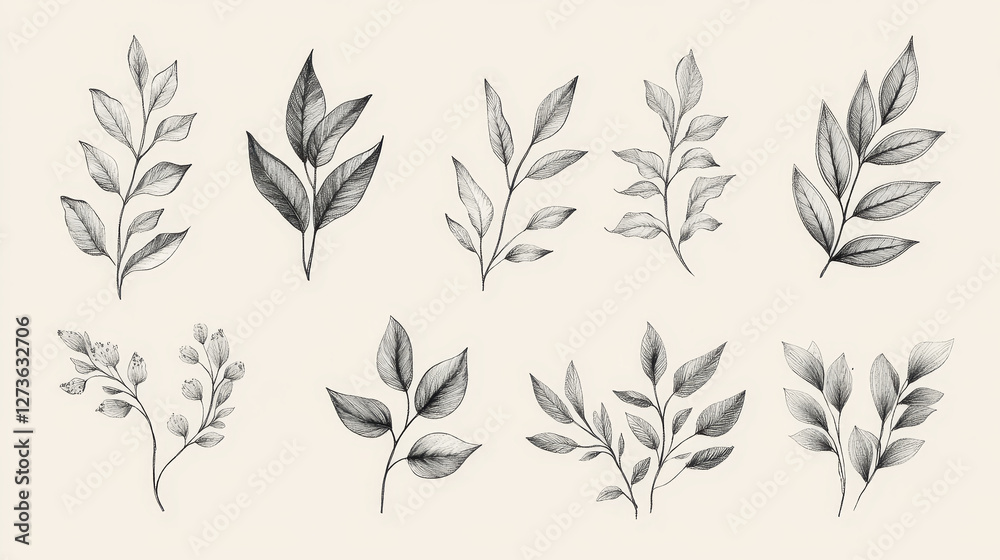 Seamless pattern with leaves hand drawn style vector illustration nature design floral summer plant textile. Seamless pattern with leaves hand drawn style vector illustration nature design floral summer plant textile.