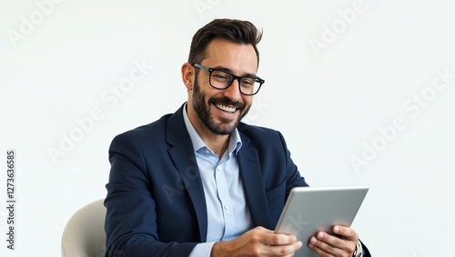 young businessman with laptop