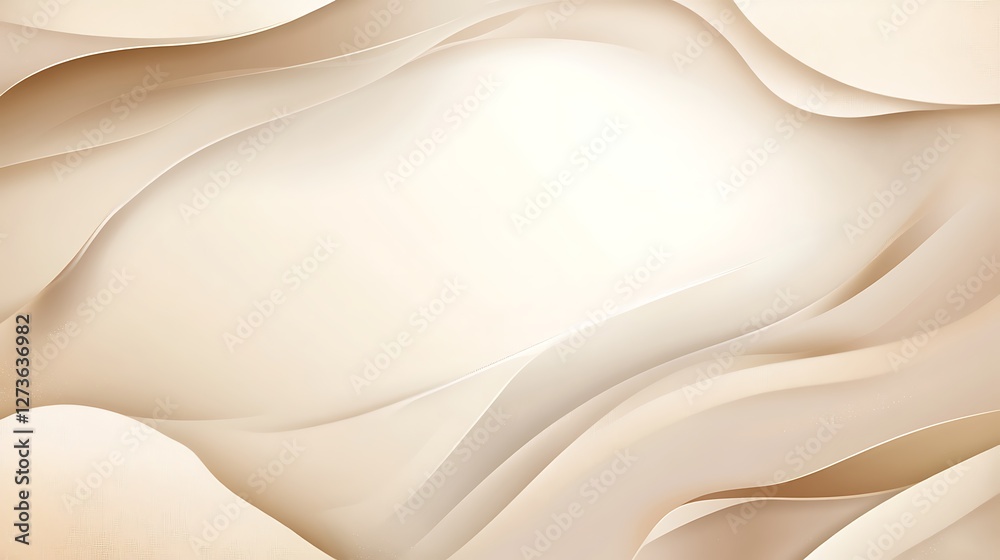 Obraz premium Abstract Beige Wave Pattern Background Design