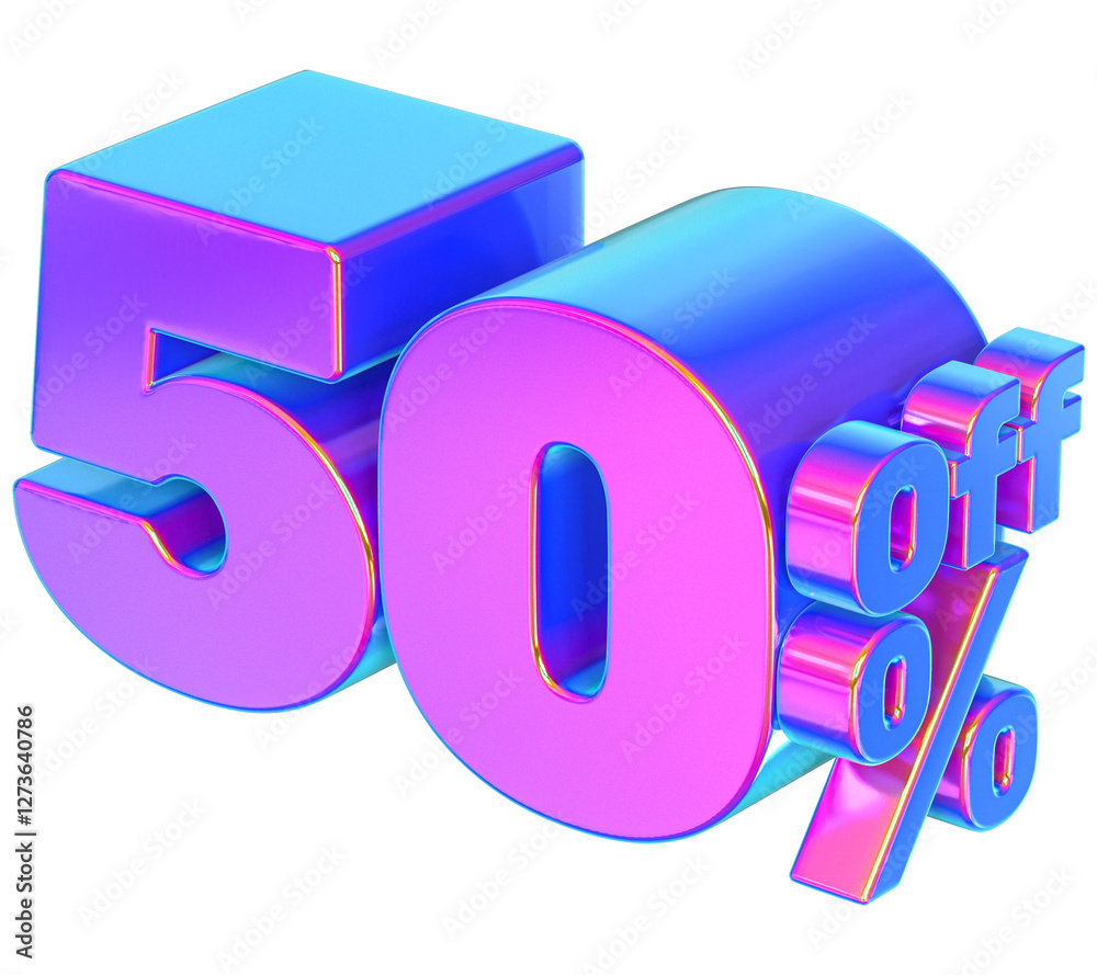 custom made wallpaper toronto digital3d discount symbol and sign illustrations on blue, with percent and number for new year web sales