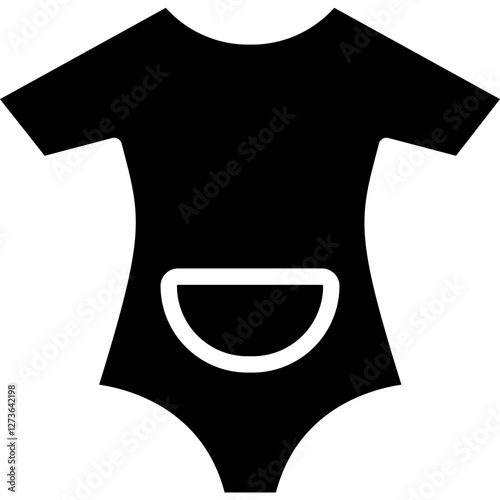 Boy Swimwear Glyph Icon, Kids Beachwear Symbol, Vector Illustration