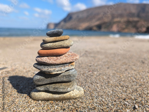 ZEN Entspannung, Meer, Urlaub Steinstapel 