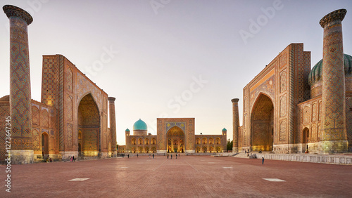 Three madrasahs at Registan square in Samarkand