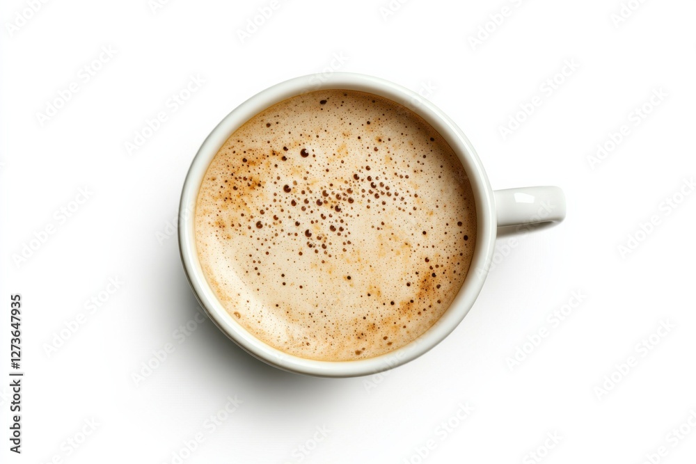 Vietnamese Egg Coffee with creamy egg foam topping, traditional beverage, white background, culinary culture Vietnamese Egg Coffee with creamy egg foam topping, traditional beverage, white background, culinary culture