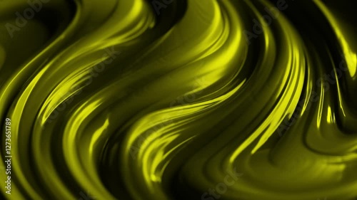 Yellow Liquid Wavy Background Animation Black Screen Title Animation