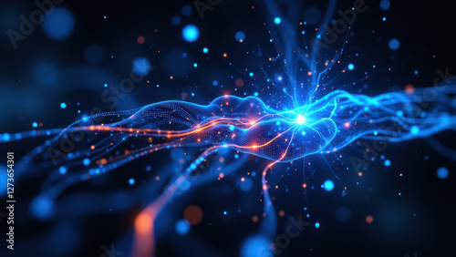 Vagus nerve stimulation visualized with blue-orange colors.