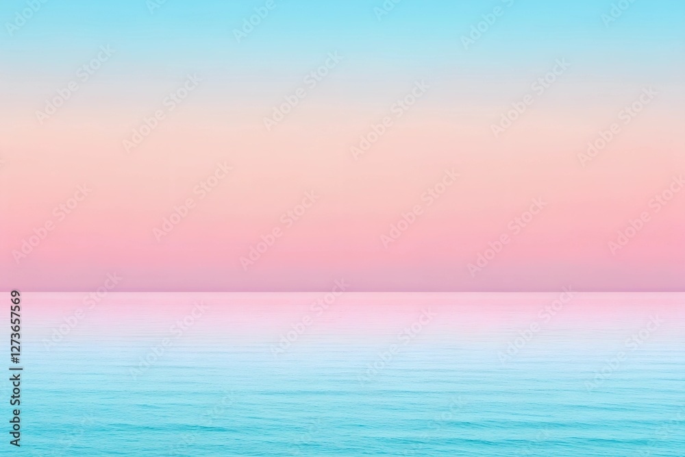 Obraz premium Mesmerizing Pastel Gradient Over Serene Ocean for Elegance in Branding and Design Purposes