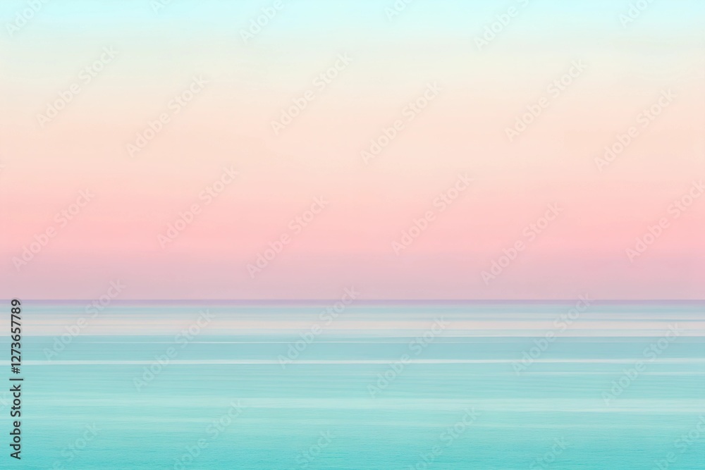 Fototapeta premium A serene pastel landscape blending gentle hues to evoke tranquility and inspire minimalist design.