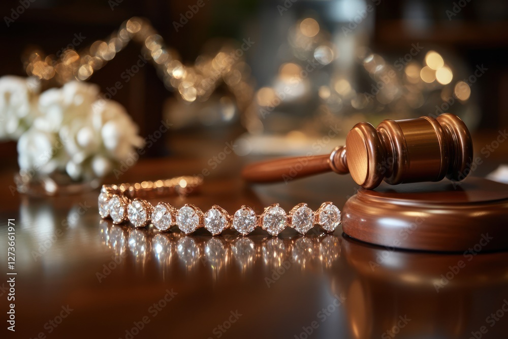 custom made wallpaper toronto digitalDiamond bracelet auction; gavel, flowers, blurred background