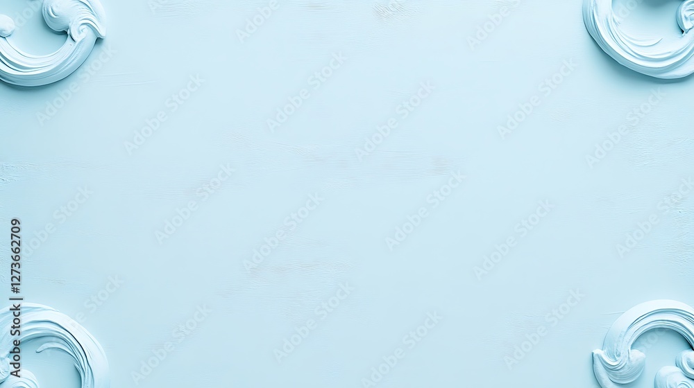 Light Blue Background with Decorative Swirls Light Blue Background with Decorative Swirls