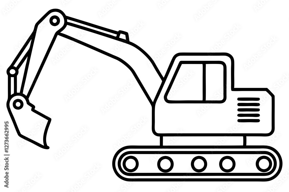 Minimalist Excavator Art Minimalist Excavator Art