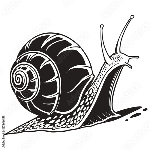 silhouette vector snail