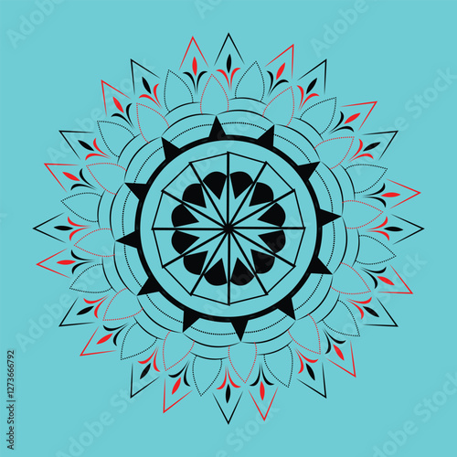 abstract floral ornament mandala design